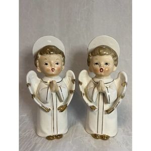 Vintage Nippon Yoko Boeki Choir Angels Set Of 2 Figurines